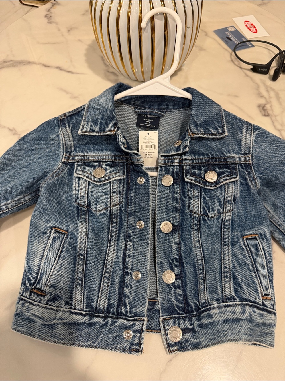 GAP Kids Light Blue Washed Denim Jacket